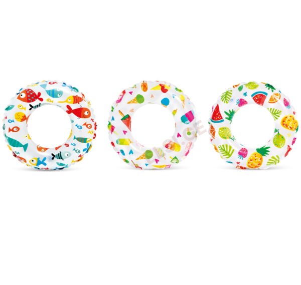 გასაბერი რგოლი LIVELY PRINT SWIM RINGS, Ages 3-6,51cm-1 INTEX-59230NP